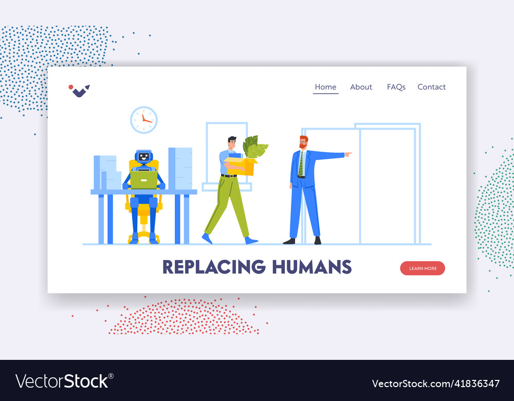 Replacing humans landing page template artificial