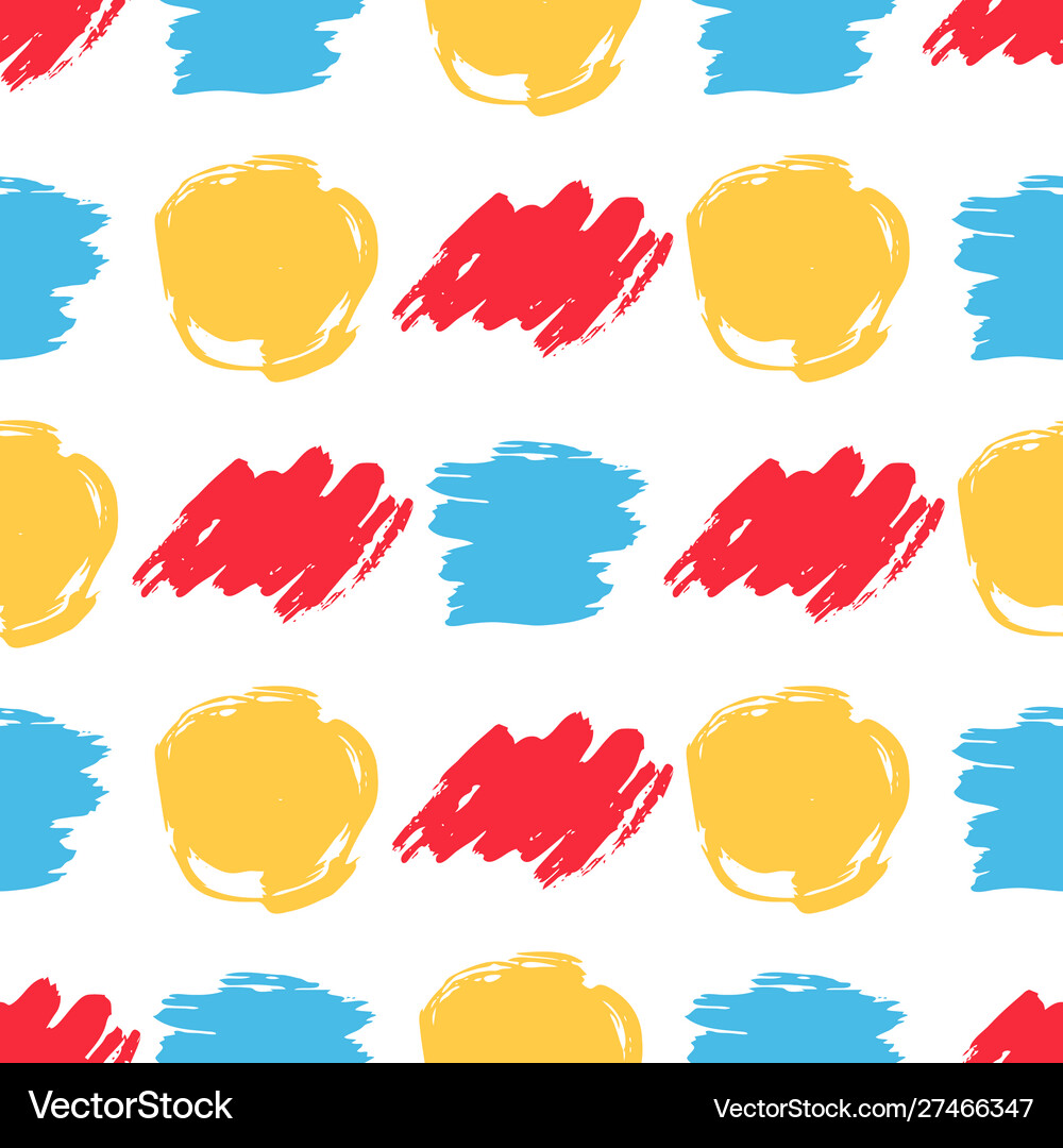 Seamless pattern hand drawn with scribble smear Vector Image