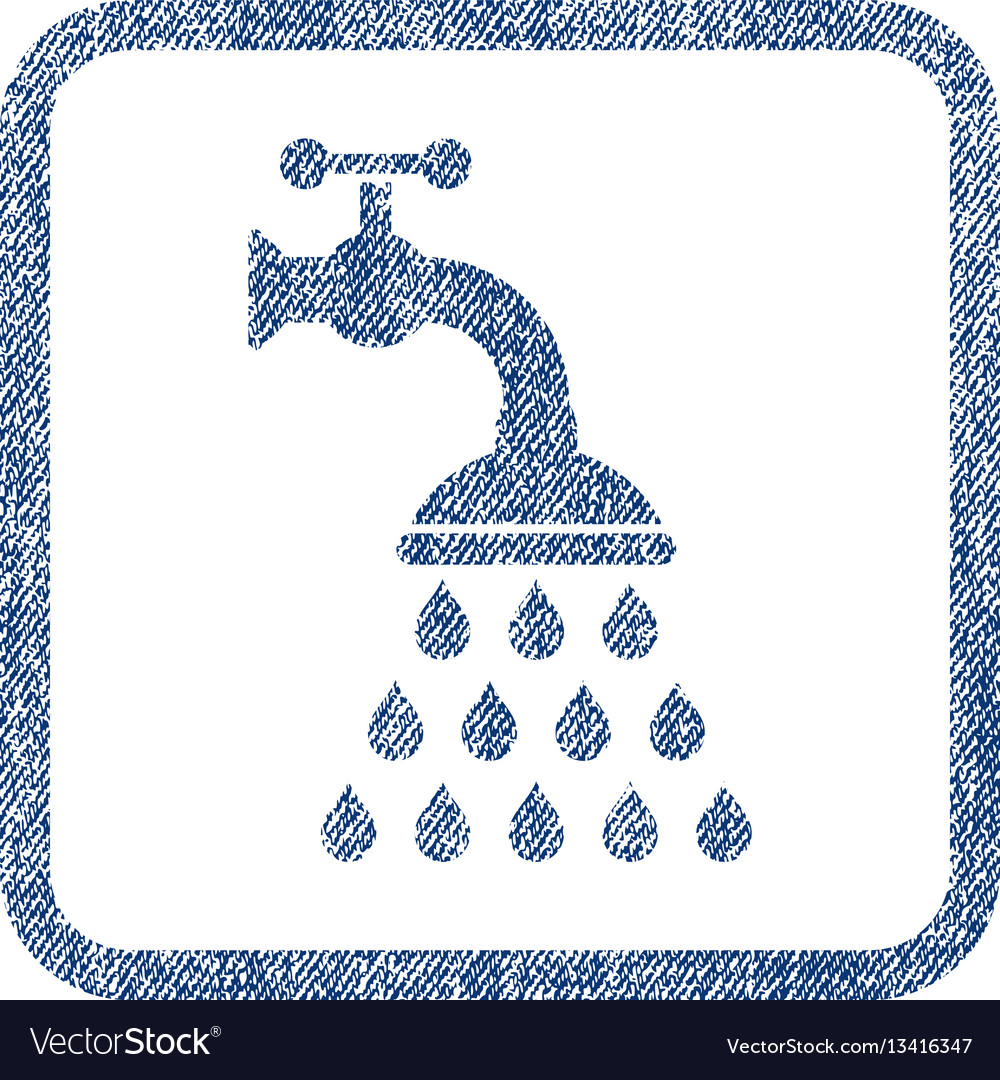 Shower tap fabric textured icon