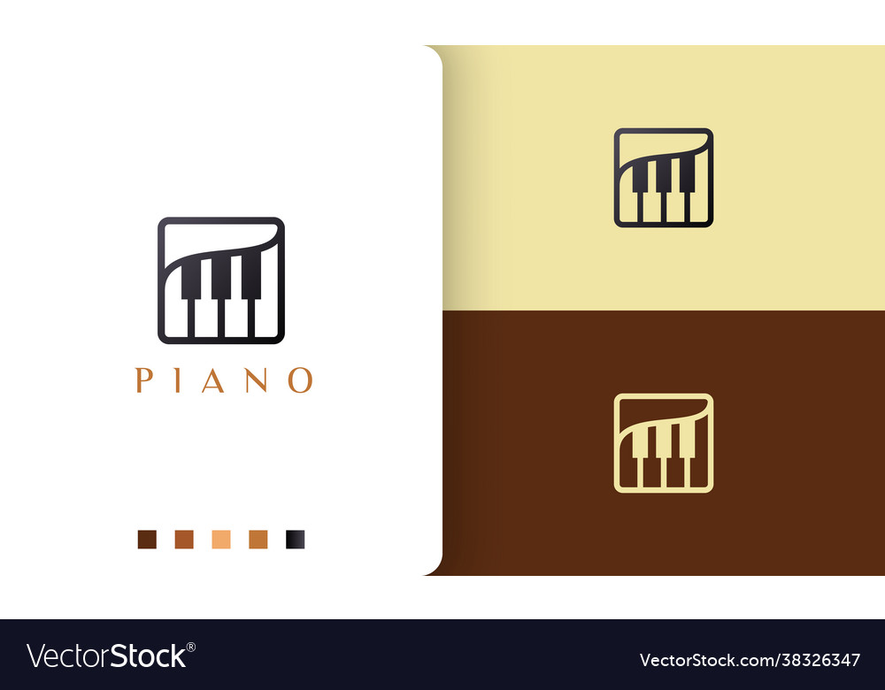 Simple and modern piano logo or icon