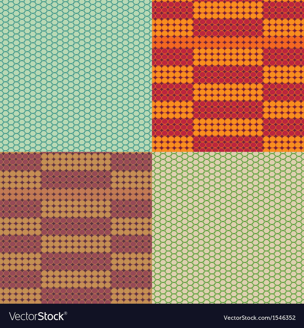 Beadwork models seamless pattern set