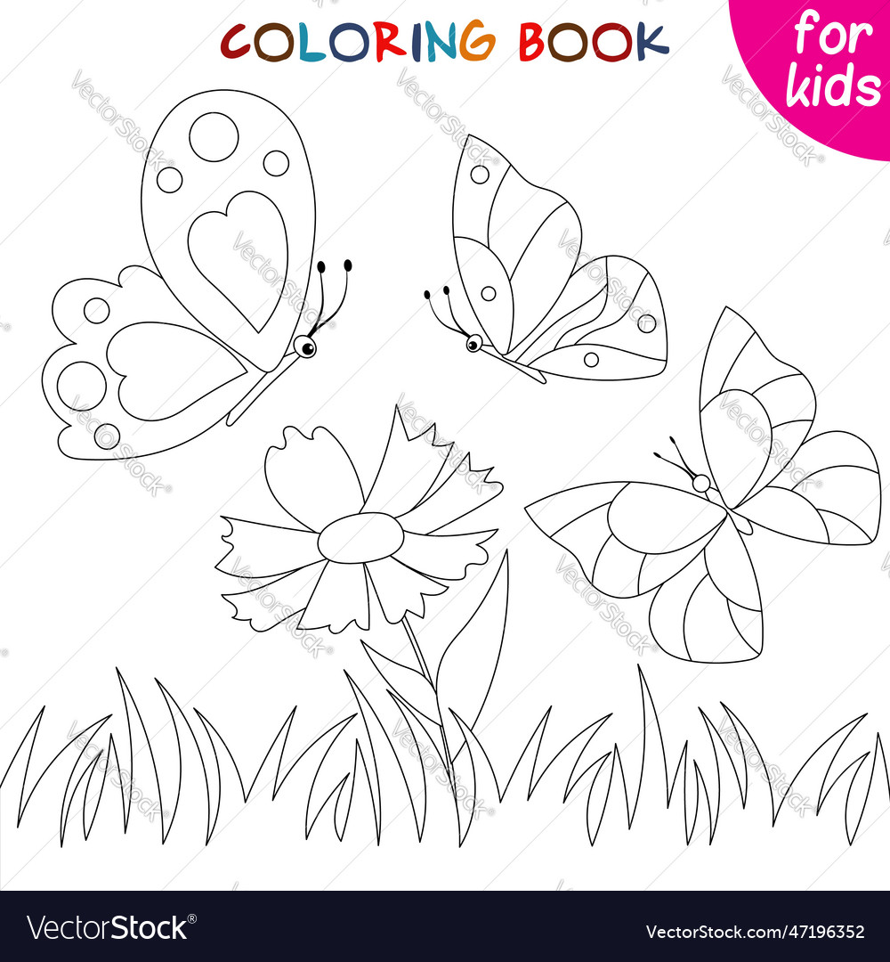 Butterflies collection flutter over