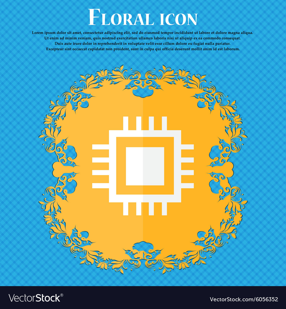 Central processing unit icon technology scheme