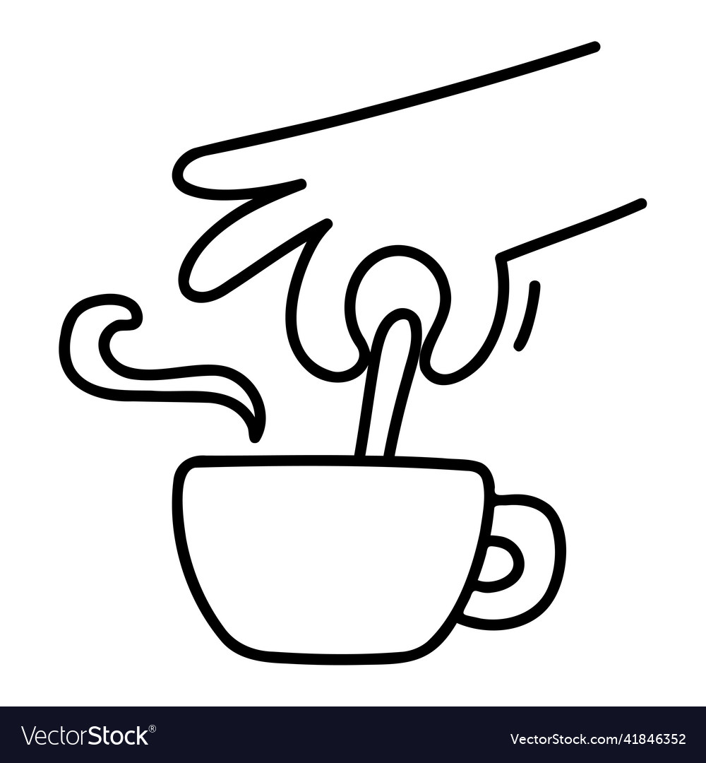 Kaffee Hand gezogen Doodle-Ikone