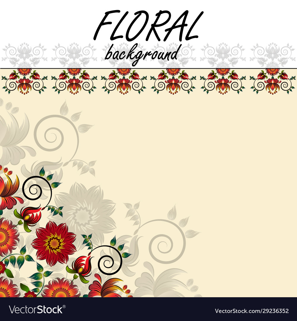 Floral pattern and insert for your text delicate