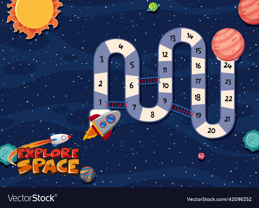 Game template with space theme background