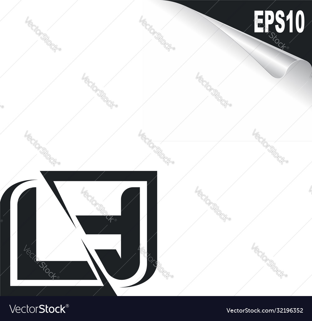 Initial lf logo design with shape style