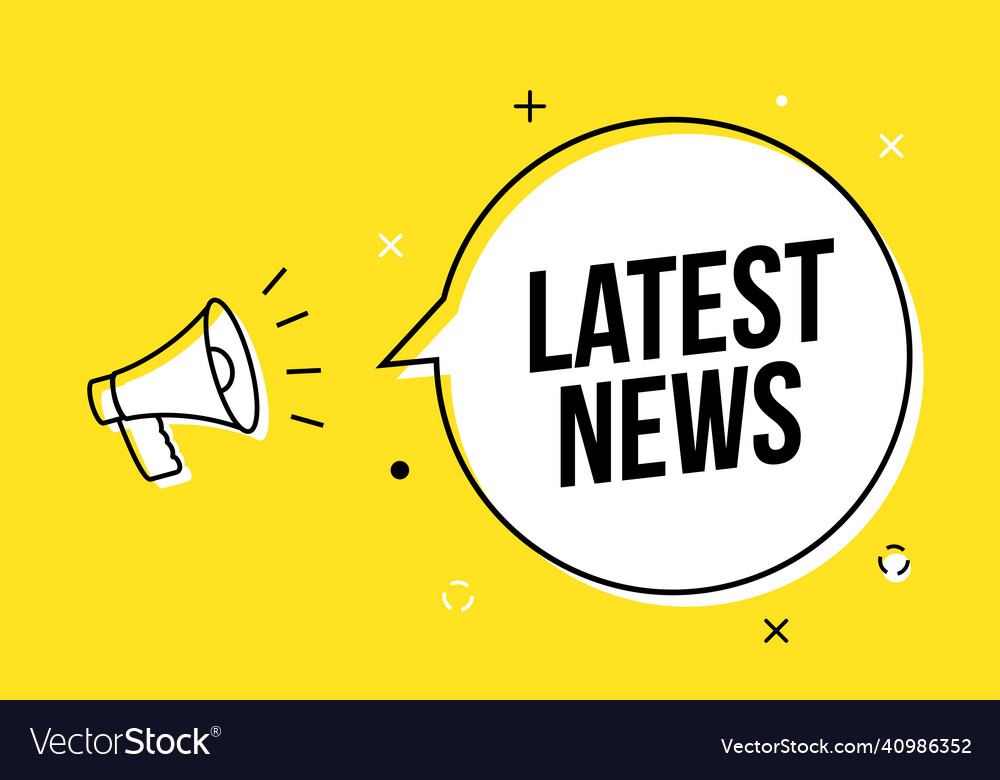 Latest news message megaphone icon offer breaking Vector Image