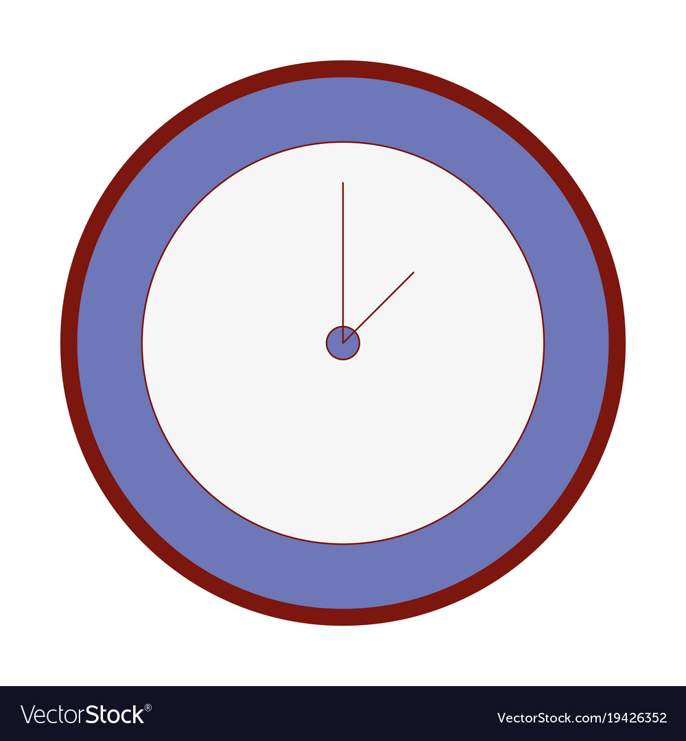 Line color circle wall clock time object