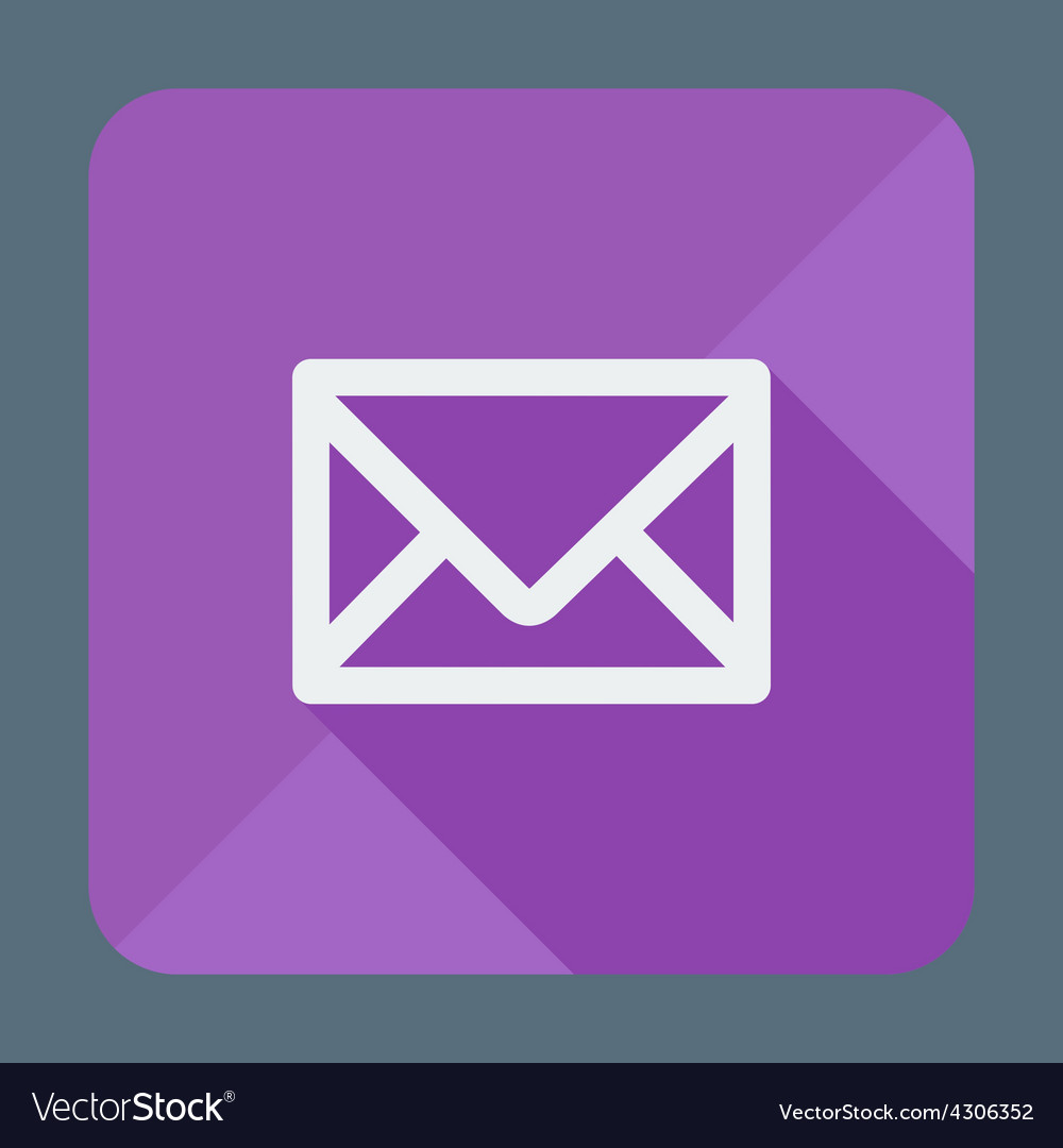 Mail icon simple envelope flat design