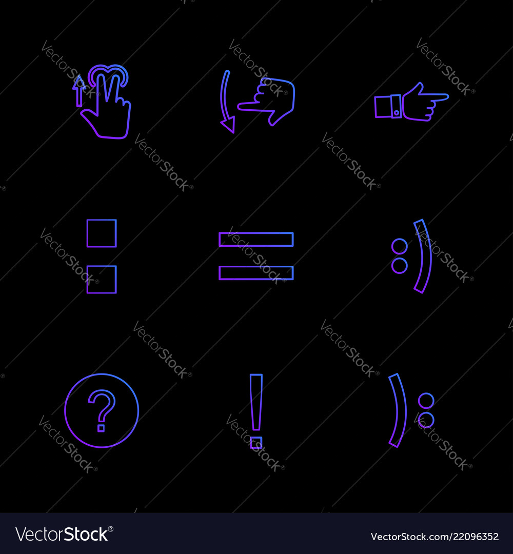 Maths emoji equals hands pointer arrows