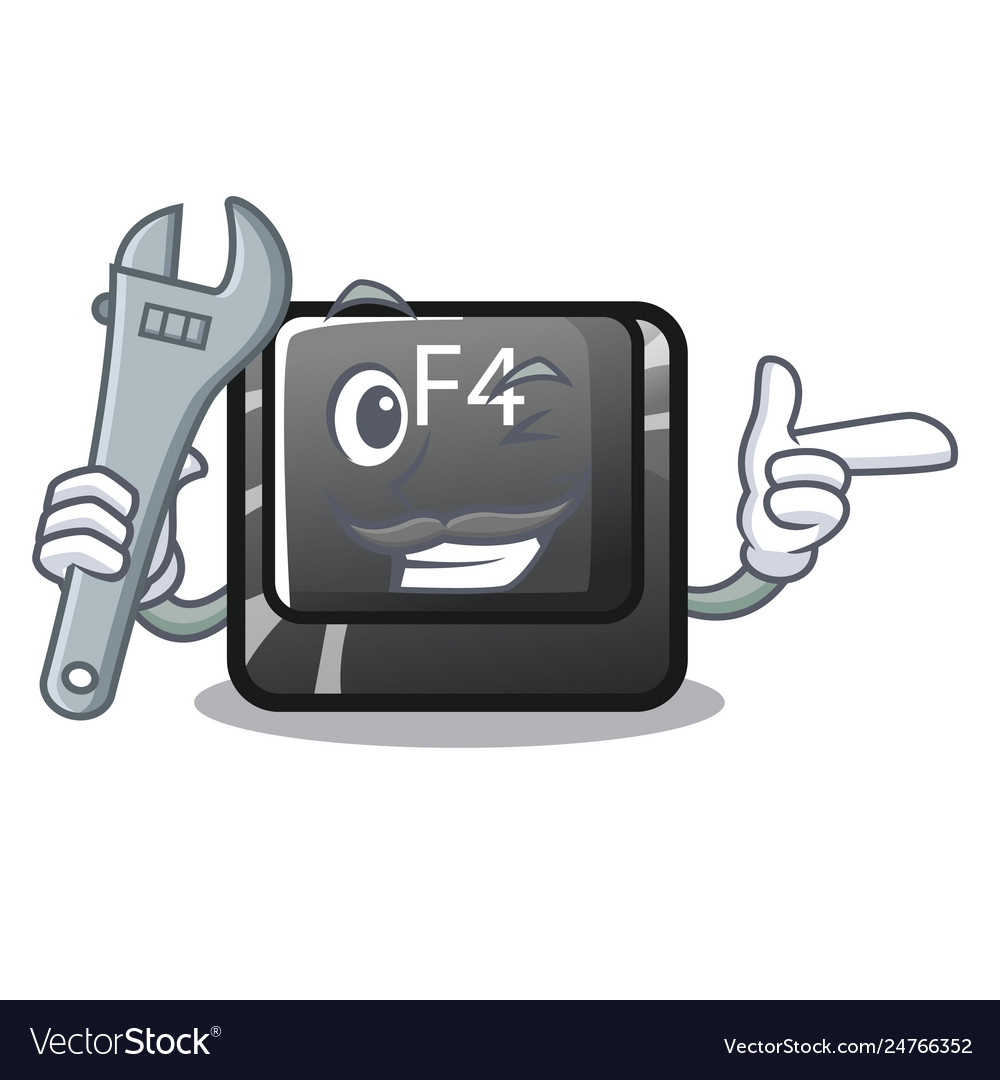 Mechanic button f4 on mascot computer