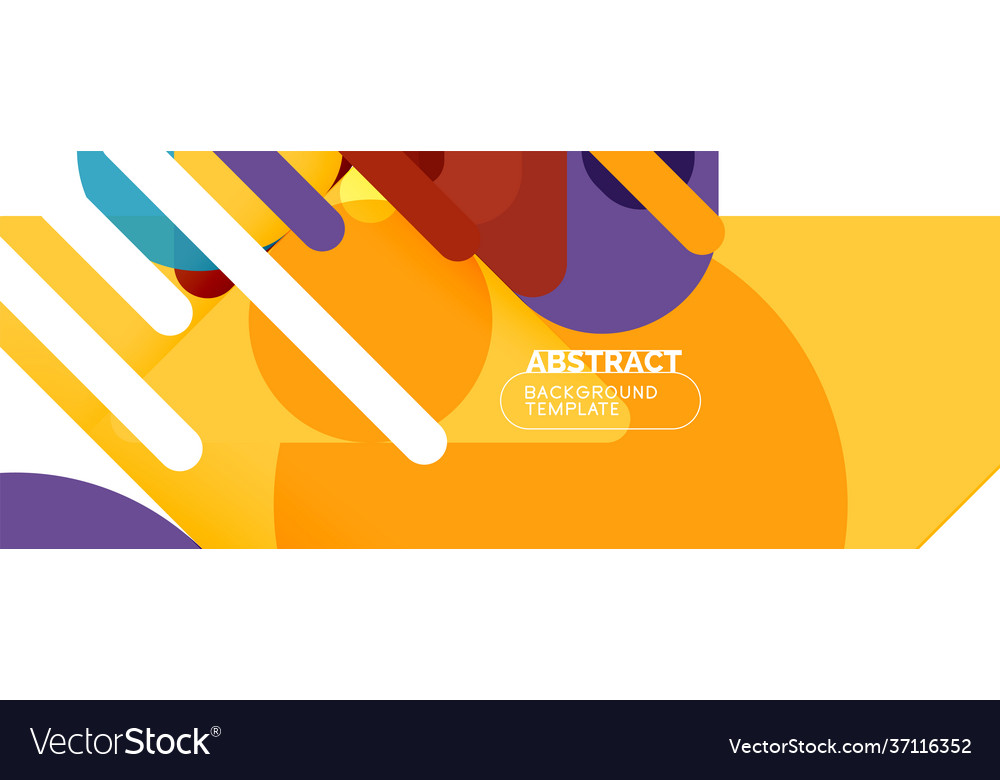 Modern geometric round shapes and dynamic lines Vector Image Modern geometric round shapes and dynamic lines