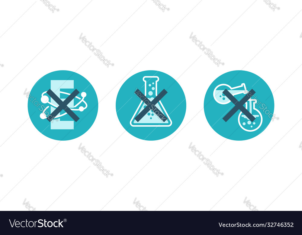 No preservatives additives e number sign Vector Image