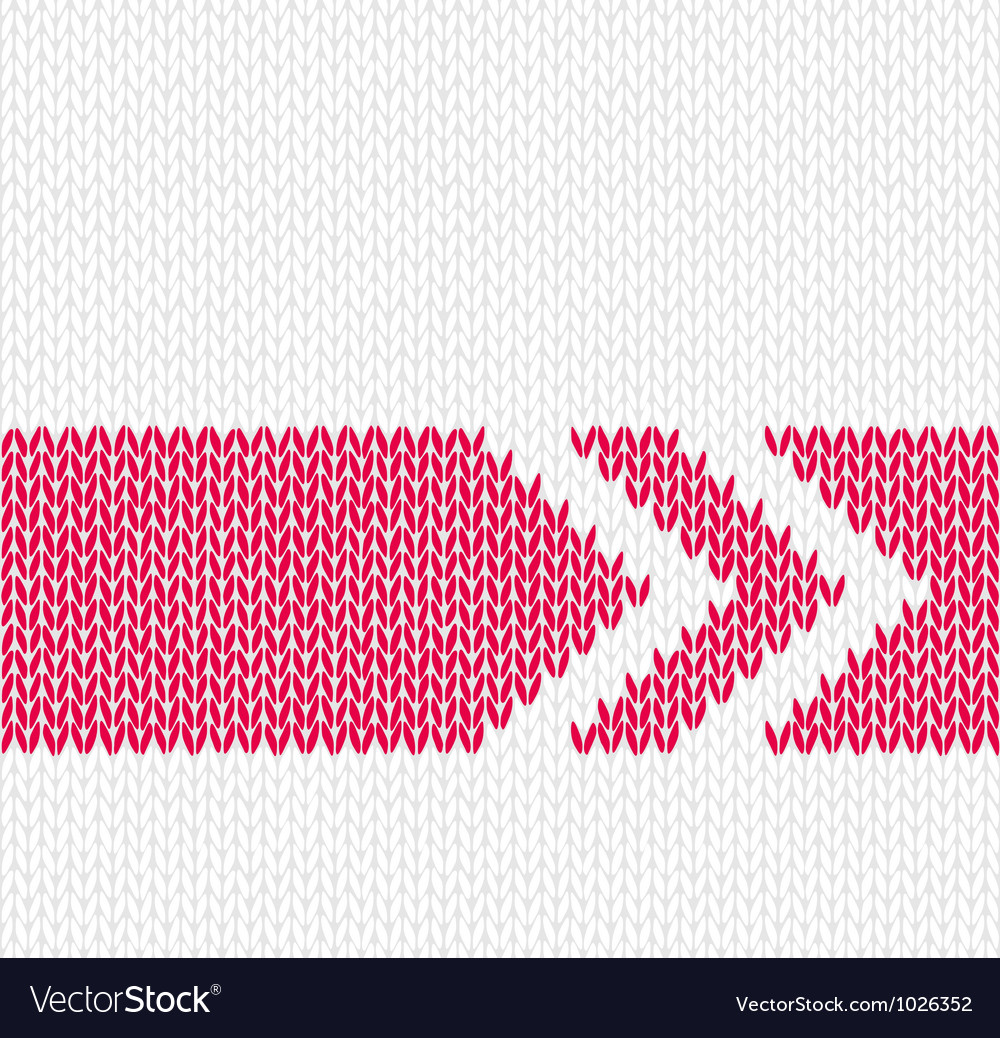 Red Arrow Knitted Pattern