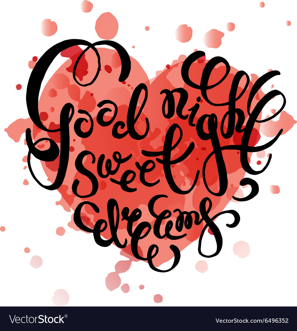 Romantic Quote Good Night Sweet Dreams Royalty Free Vector