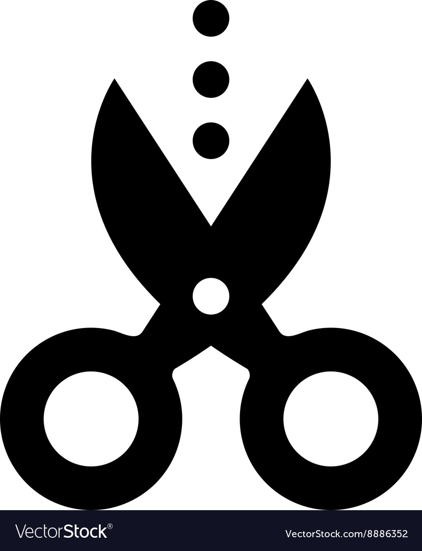 Scissors with cut lines