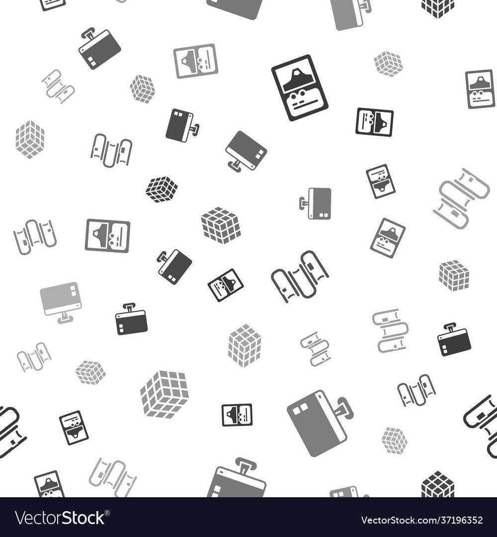 Set card game computer monitor screen book vector image Set card game computer monitor screen book