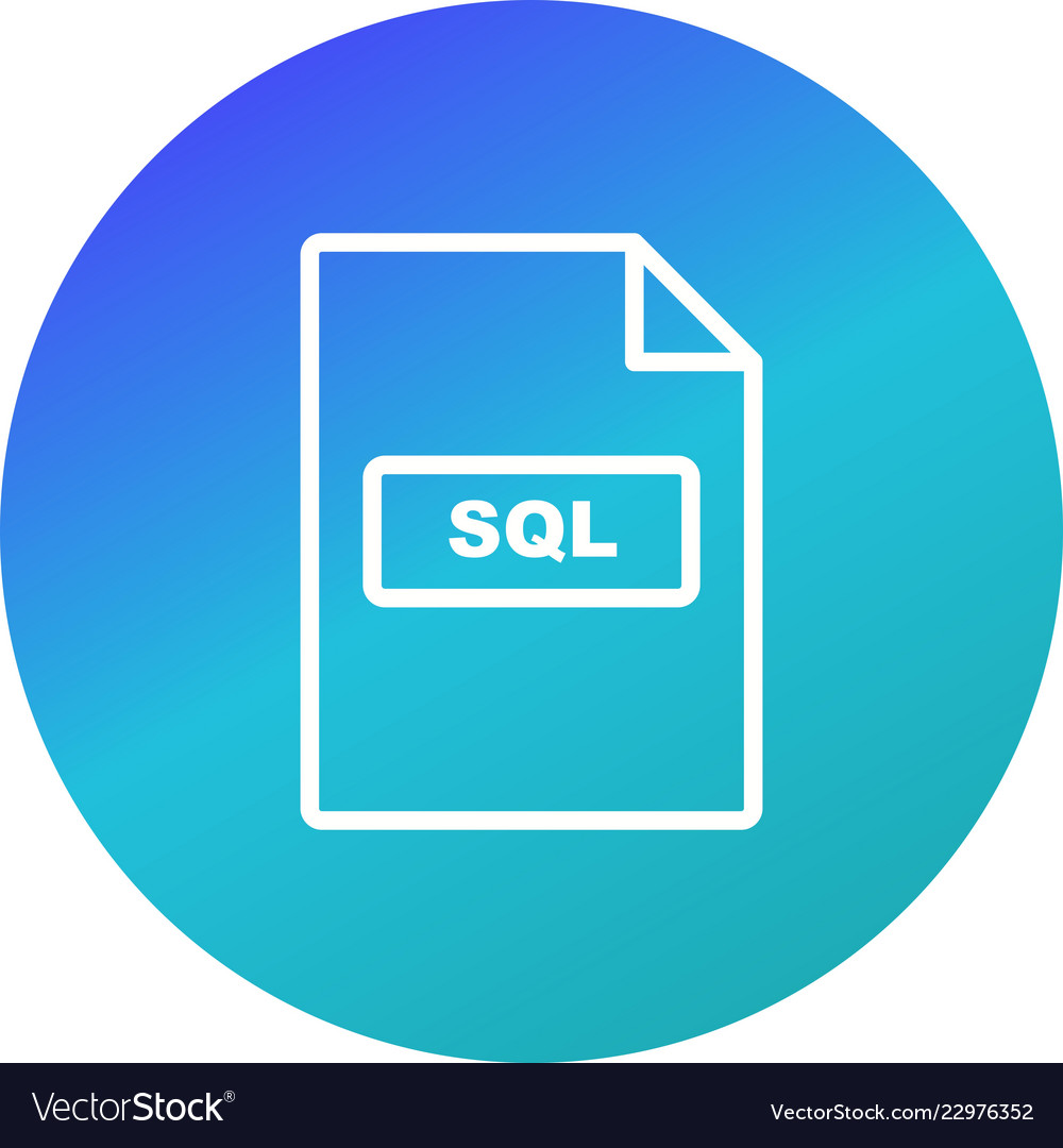 Sql icon Royalty Free Vector Image - VectorStock