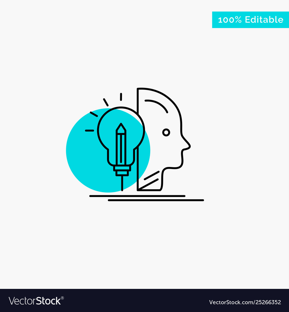 User mind making programming turquoise highlight vector image User mind making programming turquoise highlight