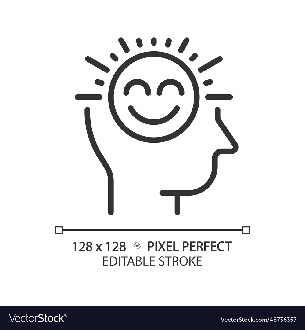 2d customizable thin linear black positive Vector Image