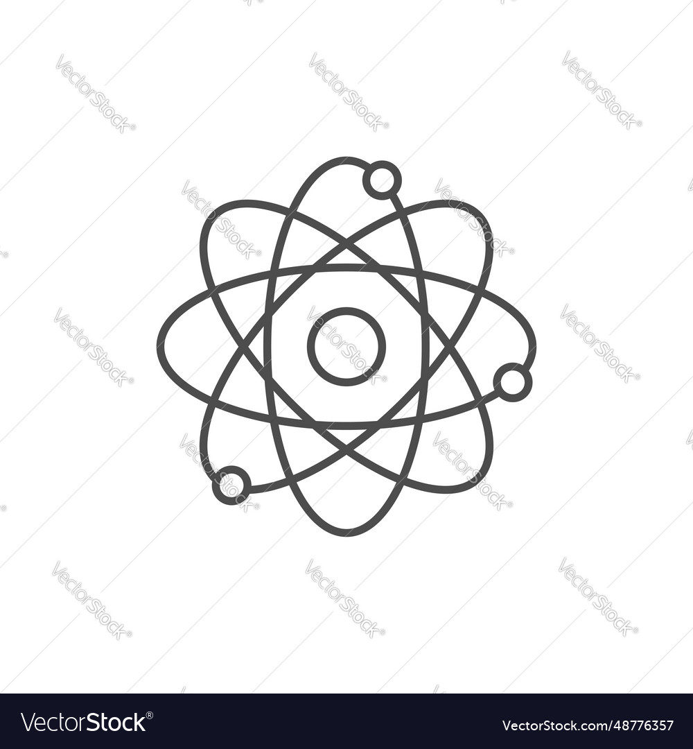 Atom related linear icon vector image Atom related linear icon