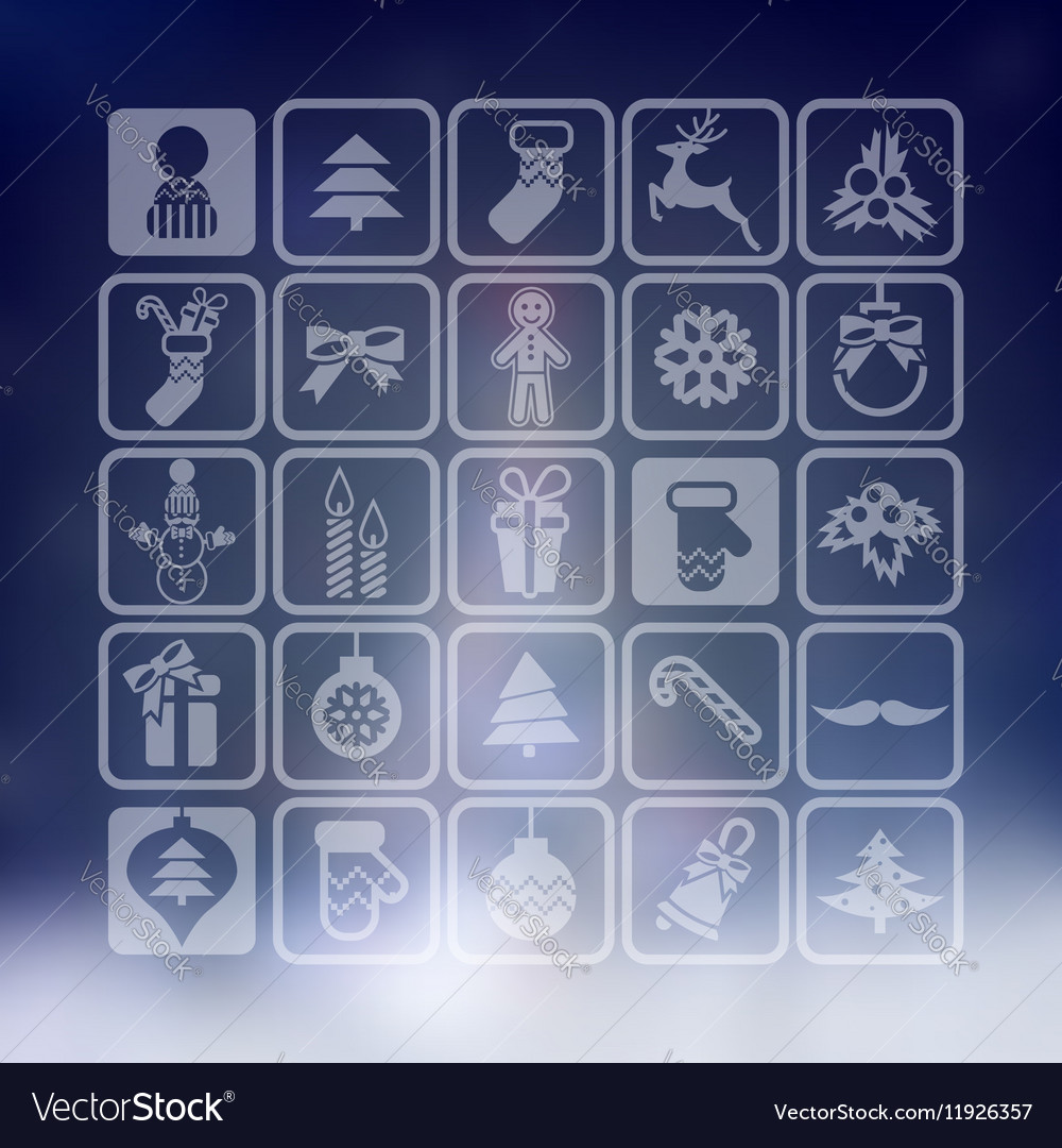 Christmas icons set