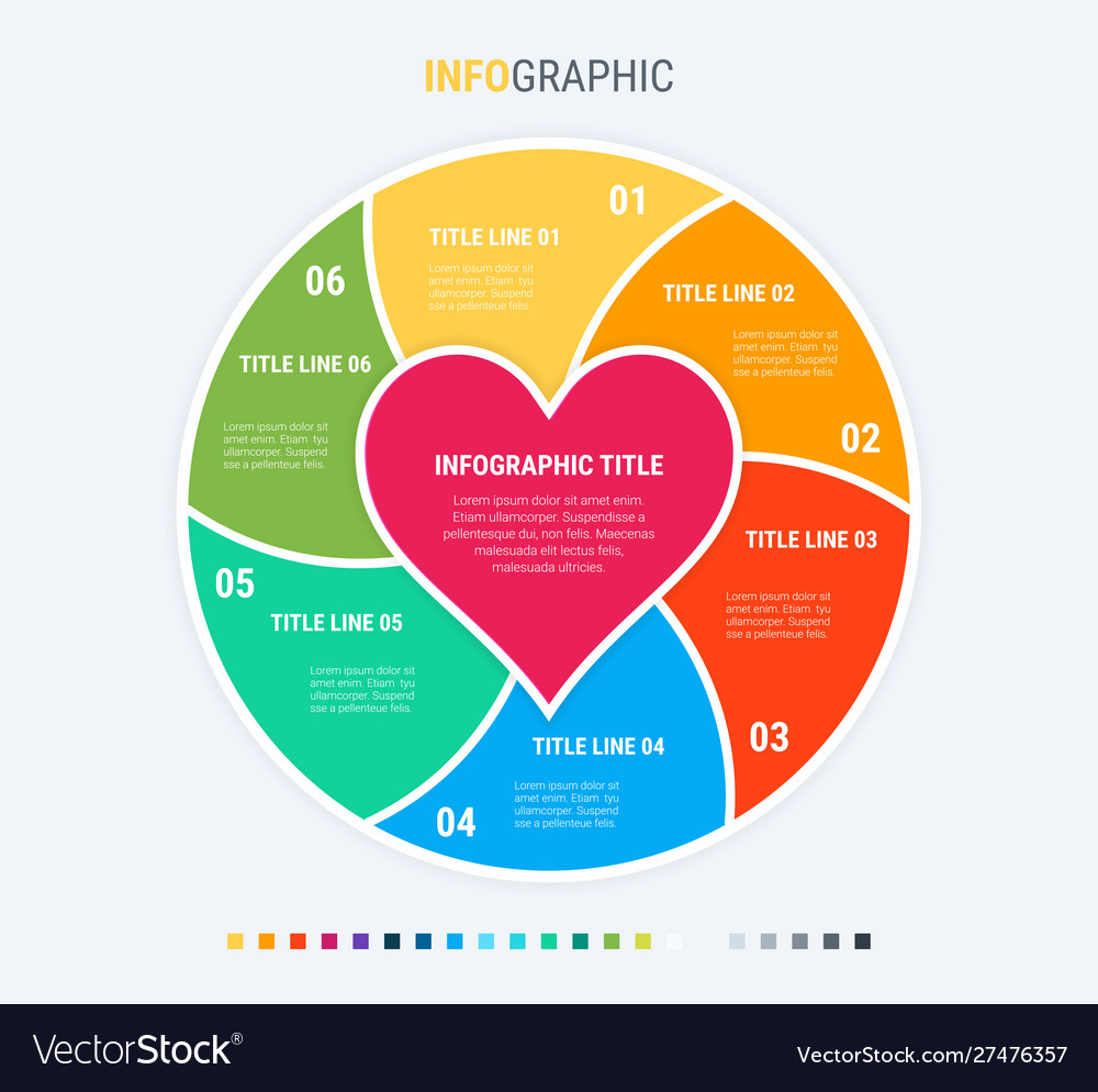 Buntes Diagramm infographische Vorlage Liebe