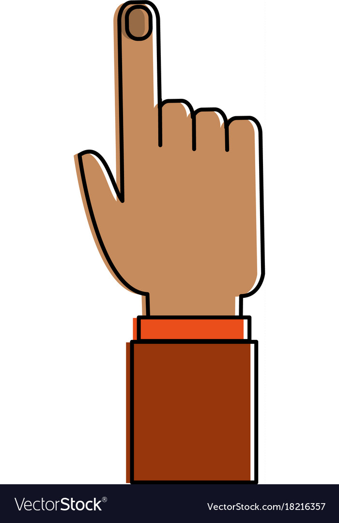 Hand with index finger up icon image