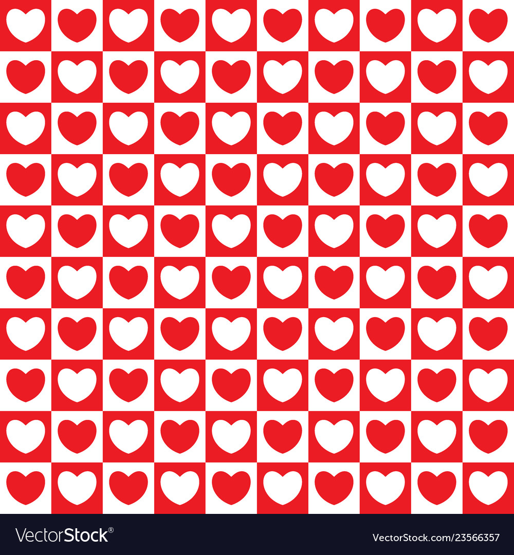 Hearted Checkerboard Pattern