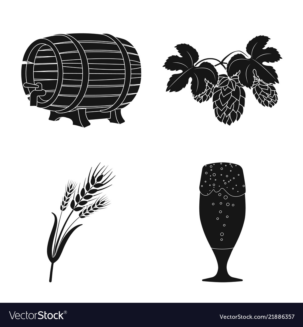 Isolated object of pub and bar logo set vector image Isolated object of pub and bar logo set