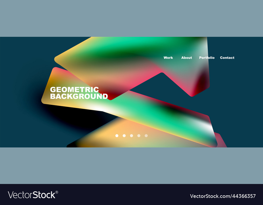 Landing page background template abstract vector image Landing page background template abstract
