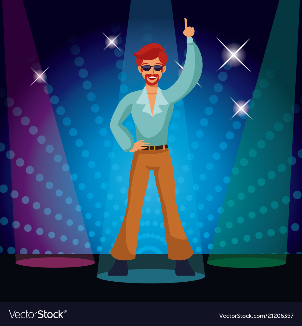 Man disco dancing Royalty Free Vector Image - VectorStock