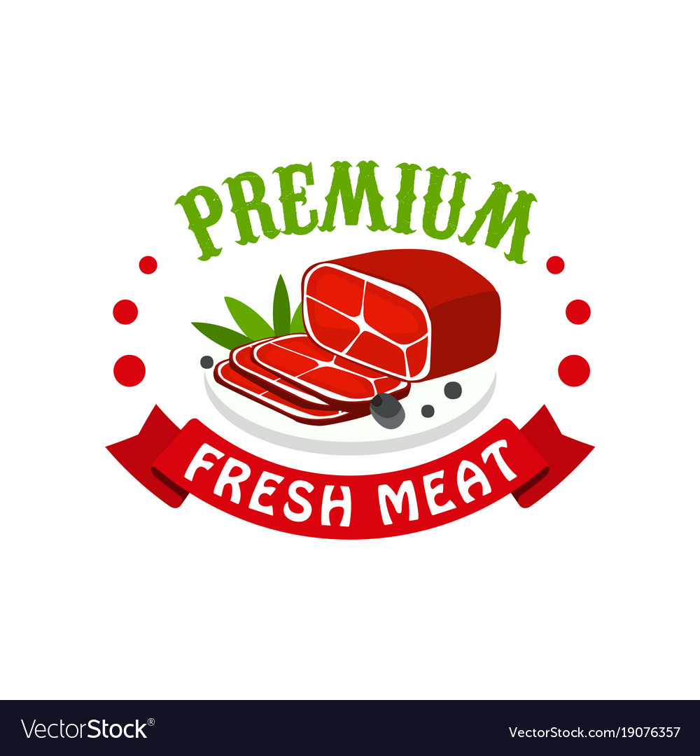 Premium fresh meat logo template design badge