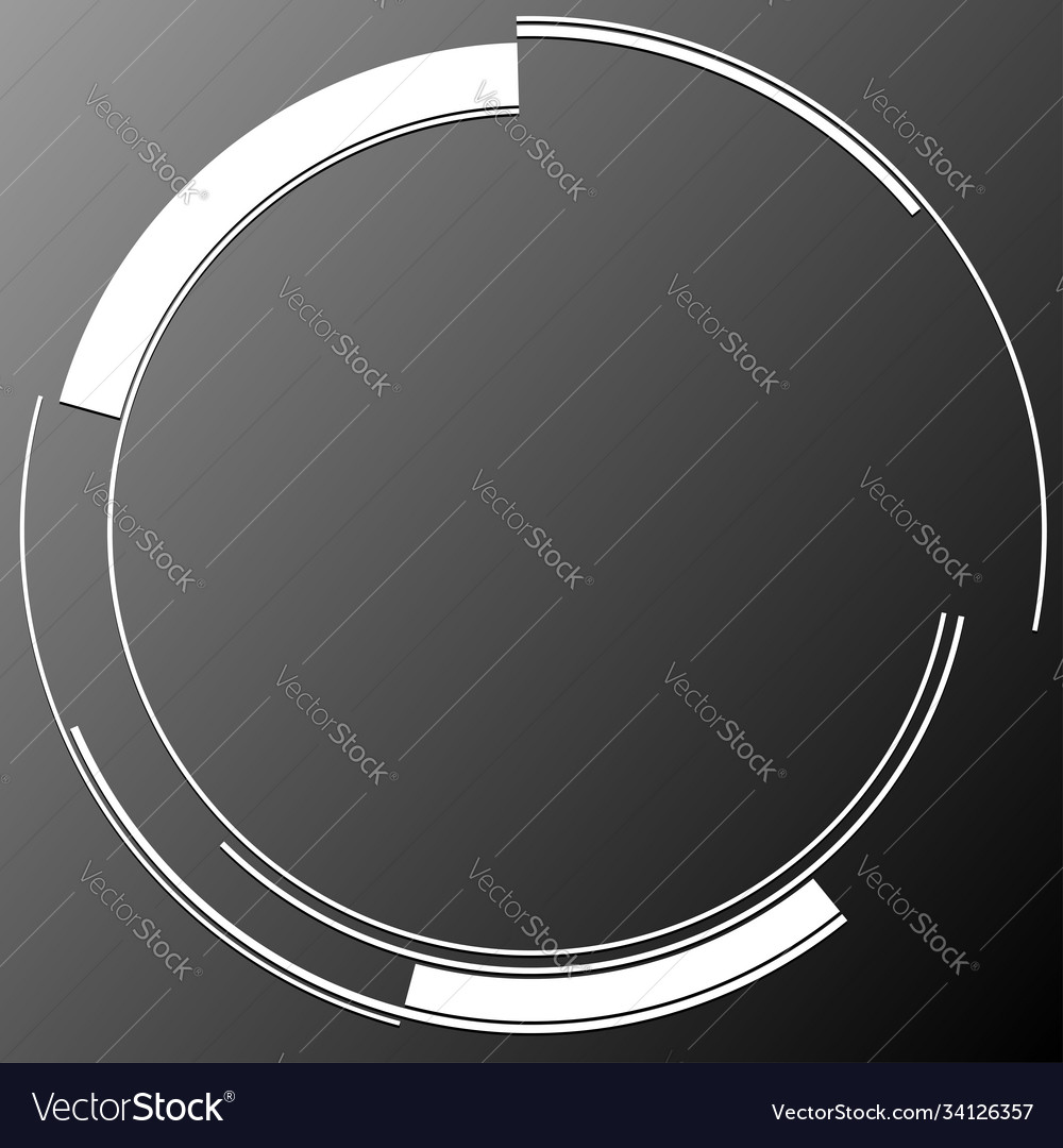 Sci-fi concentric geometric ring circle ui gui vector image Sci-fi concentric geometric ring circle ui gui