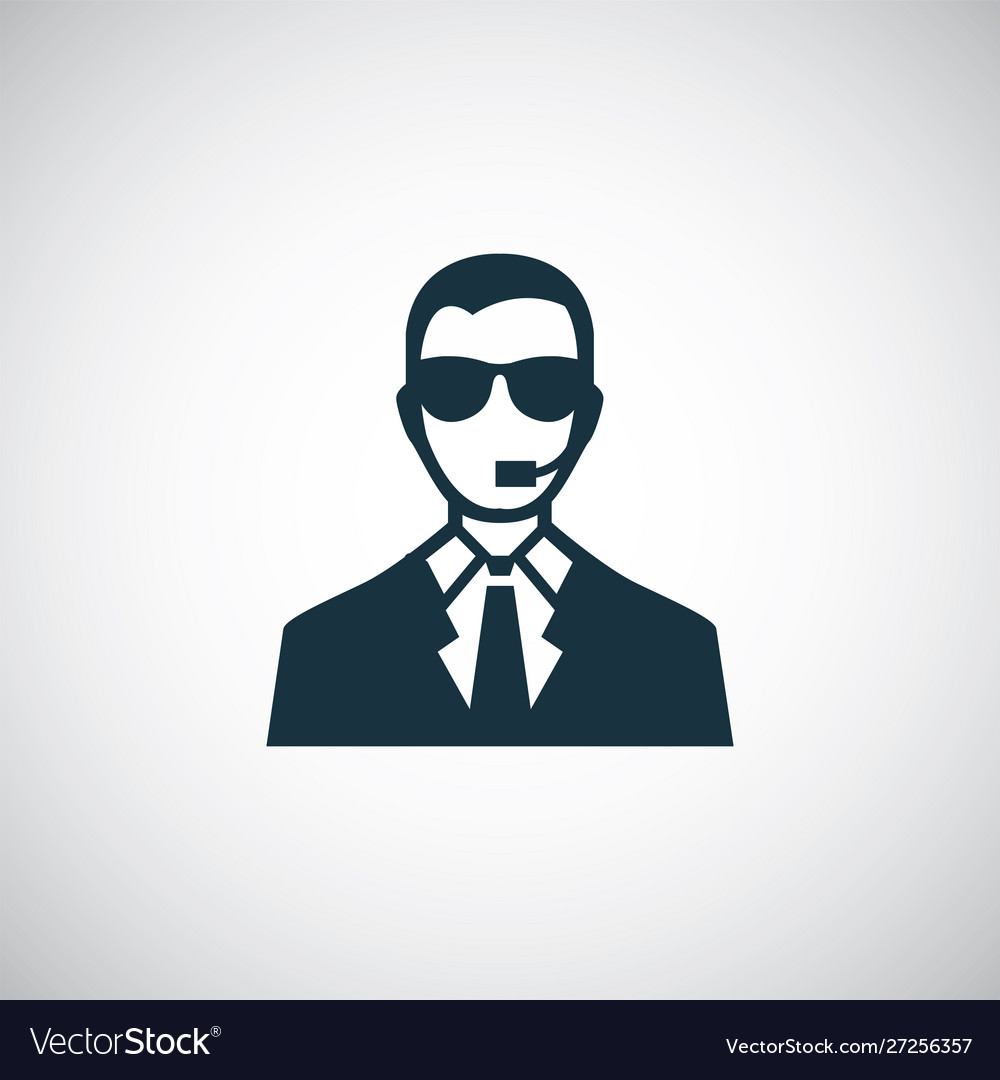 Security man icon for web and ui on white