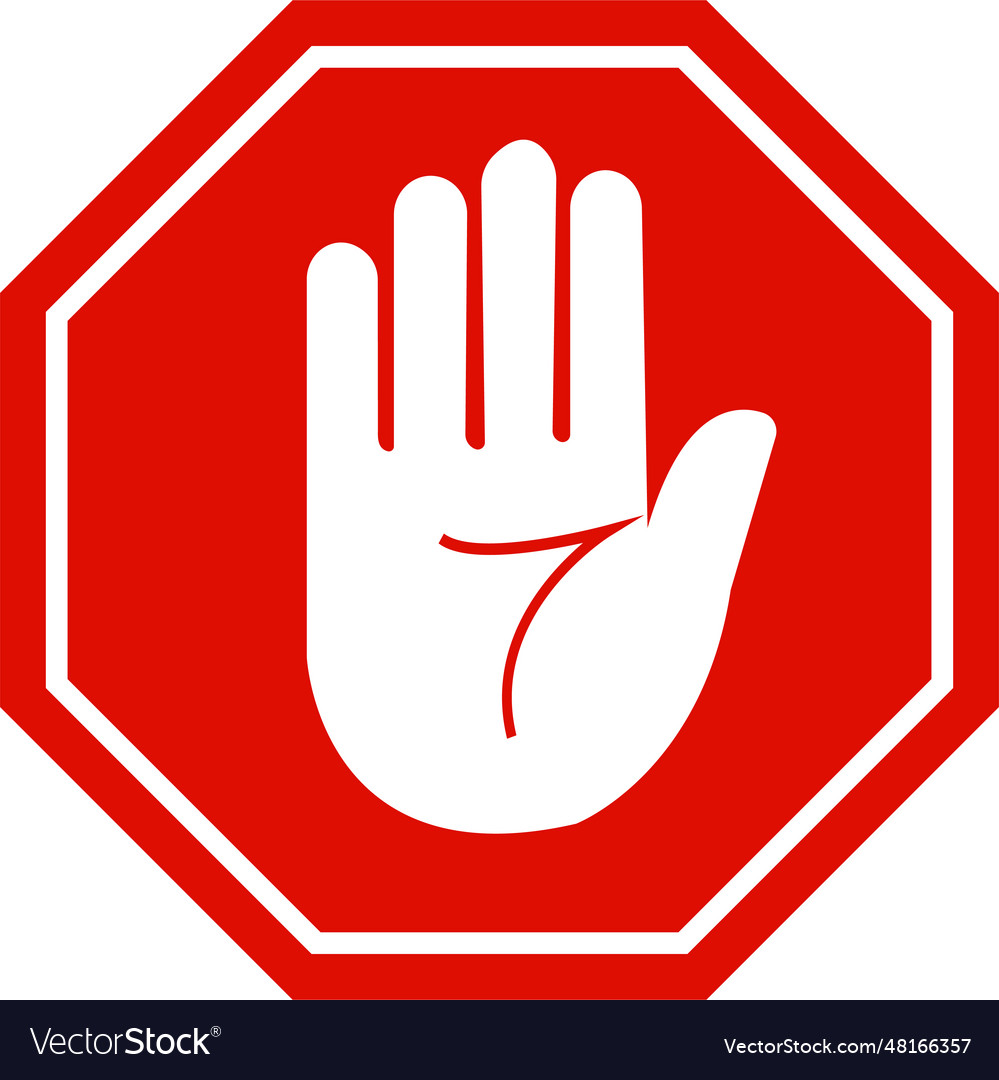 Stop sign traffic symbol rules Royalty Free Vector Image