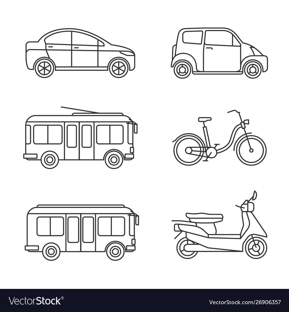 Transportation Line Icons