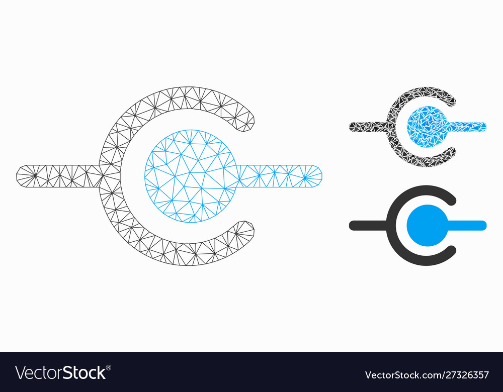 Wire connection mesh 2d model and triangle
