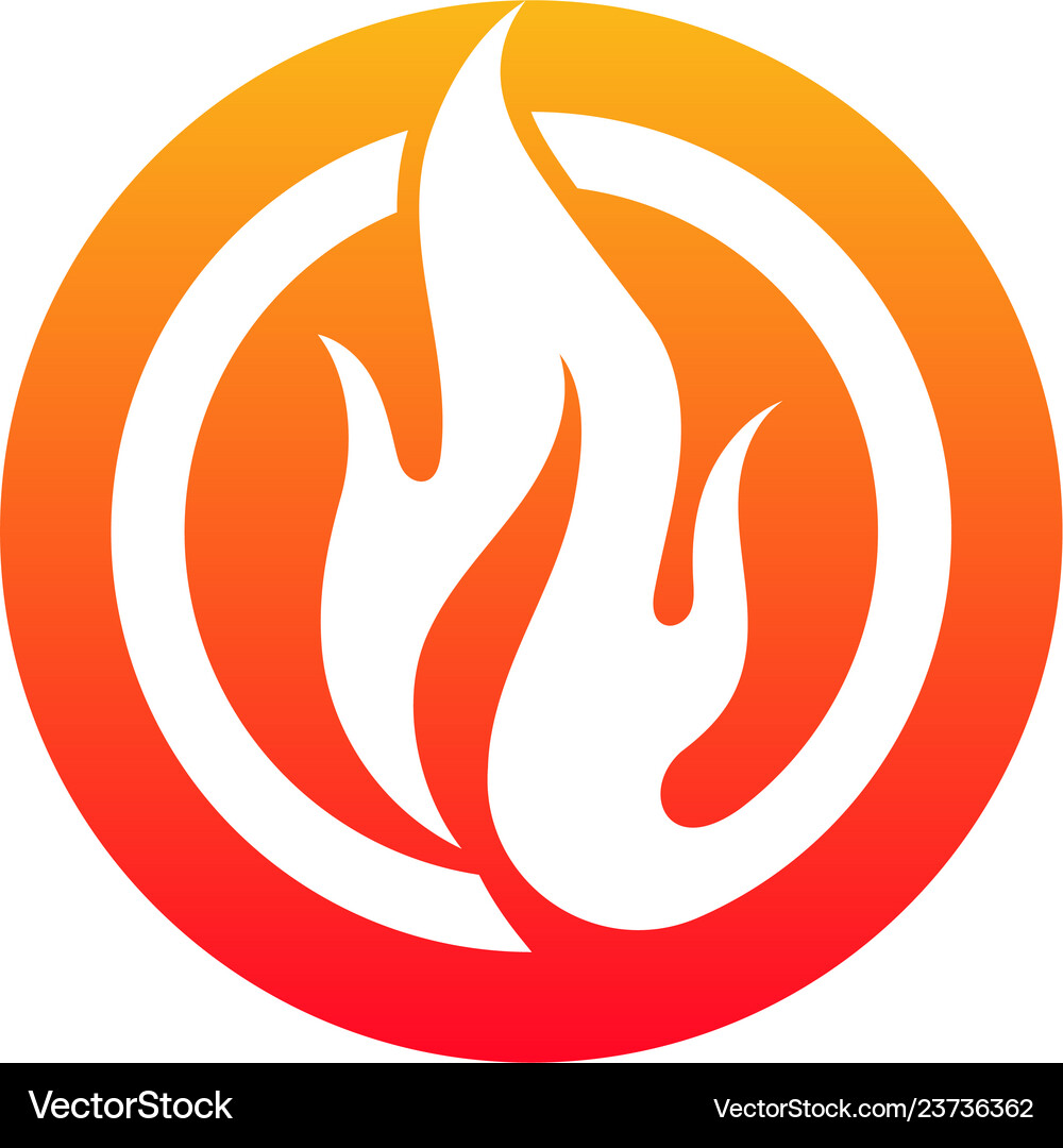 Fiery Flame Icon Royalty Free Vector Image - VectorStock