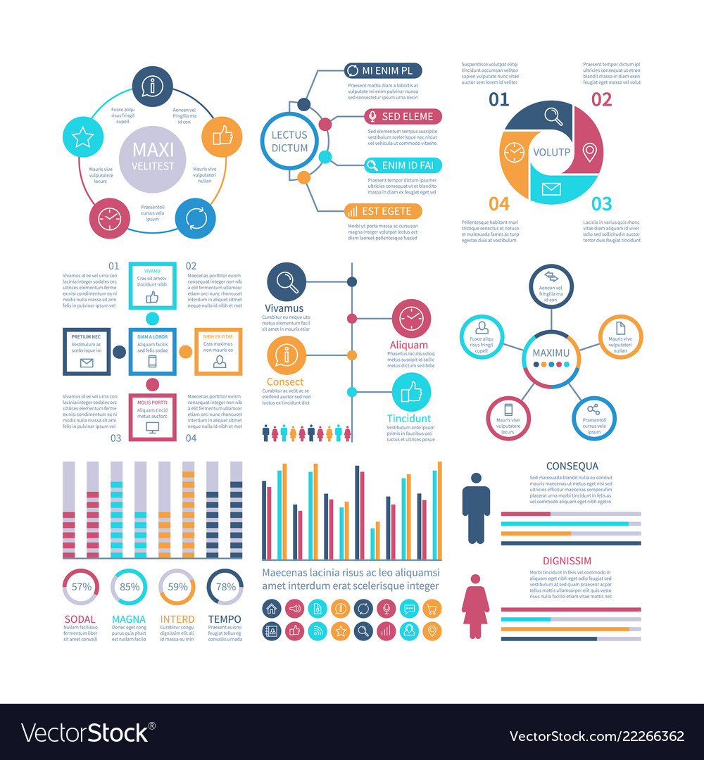 Infographic elements modern infochart marketing vector image Infographic elements modern infochart marketing