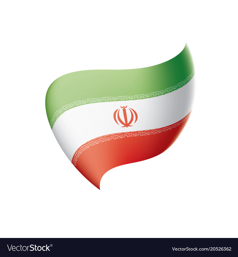 Iran flag Royalty Free Vector Image - VectorStock