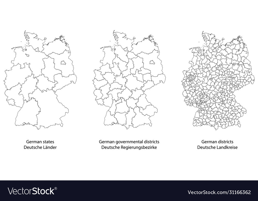 Landkarte deutsche Bundesländer Regierungsbezirke
