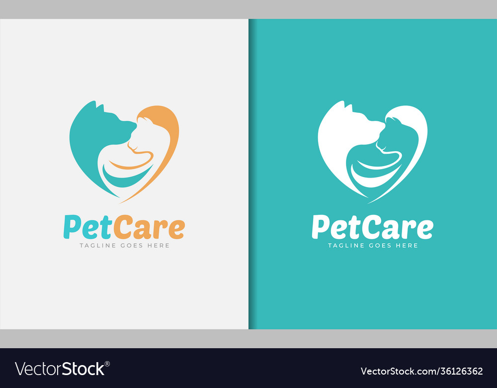 Pet care logo design usable for business