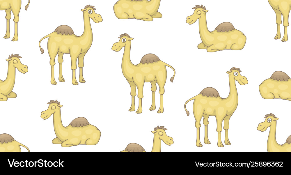 Seamless pattern with camels Royalty Free Vector Image