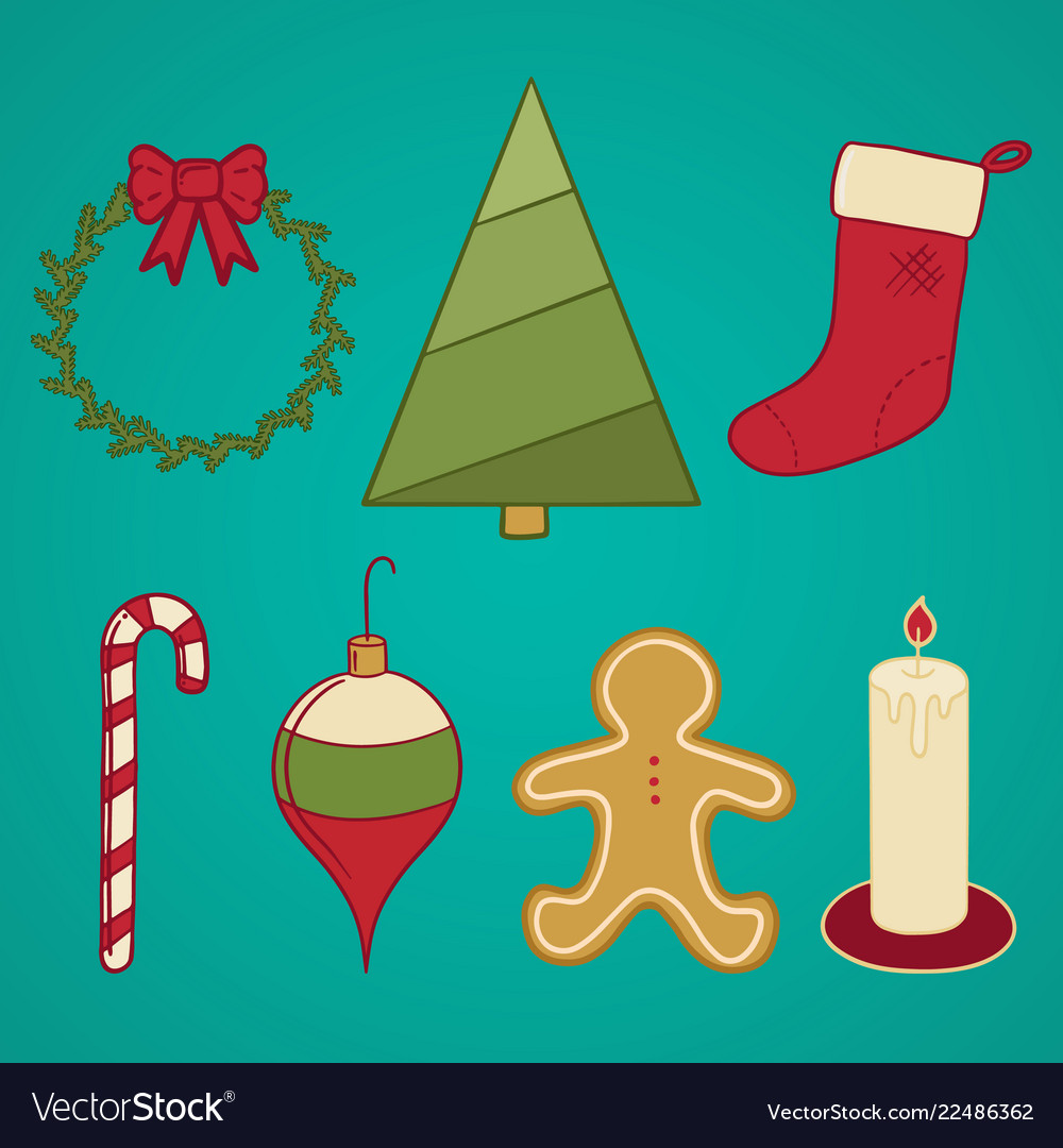 Set of graphic elements various objects vector image Set of graphic elements various objects