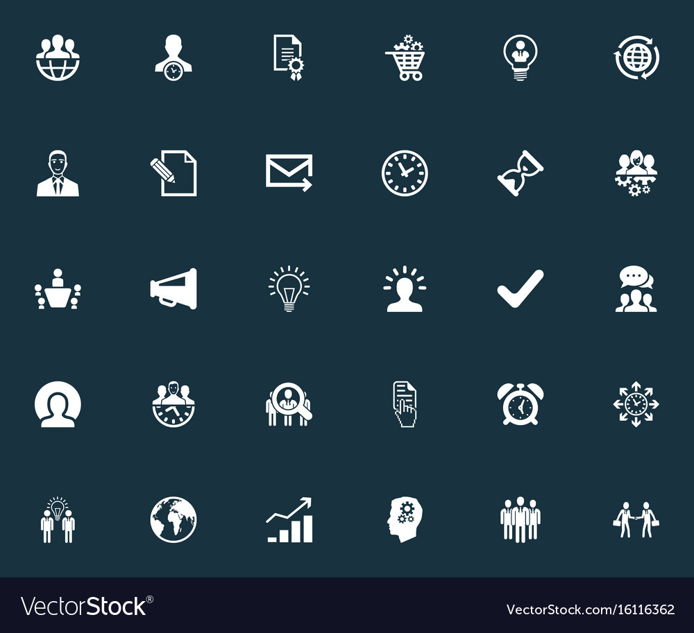 Set Of Simple Plan Icons Royalty Free Vector Image