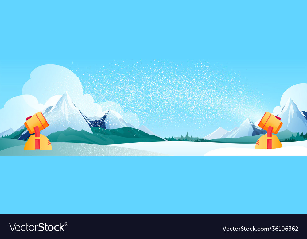 Ski resort background vector image Ski resort background