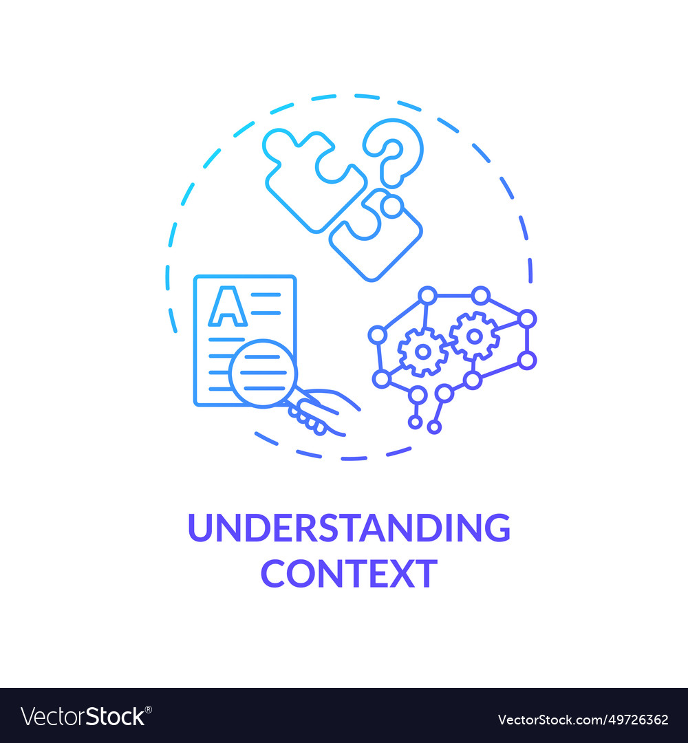 Thin line simple gradient understanding context vector image Thin line simple gradient understanding context
