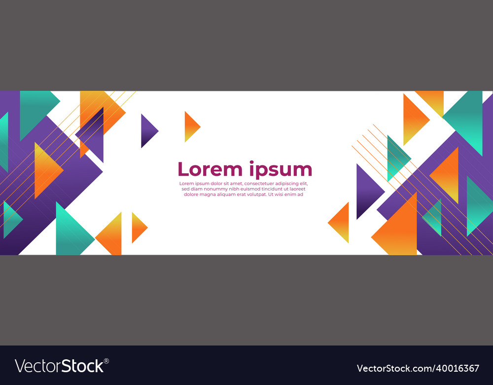 Abstract colorful banner design web template set